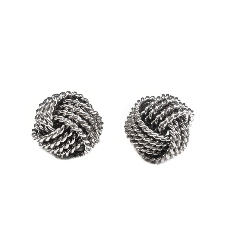 Tiffany & Co. Sterling Silver 925 Twist Knot Earrings